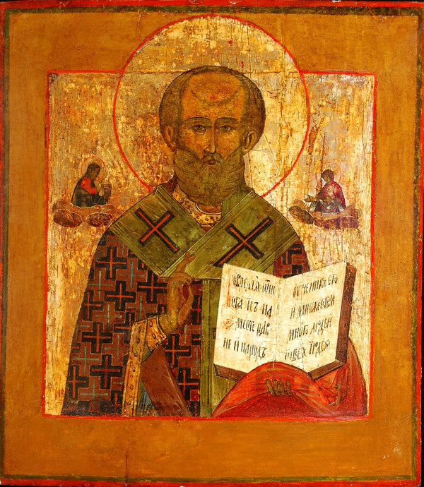 Old Russian Icon - Saint Nicholas (19th century Russian)